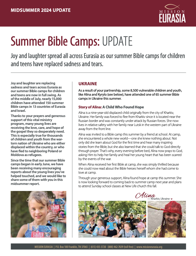 Summer bible camps update